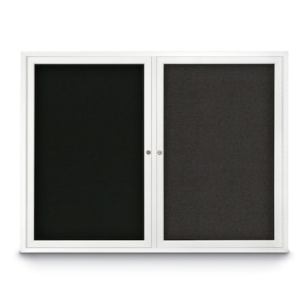 United Visual Products Corkboard, 48"x36", Buff/Black UV404PLUS-BLACK-BUFF